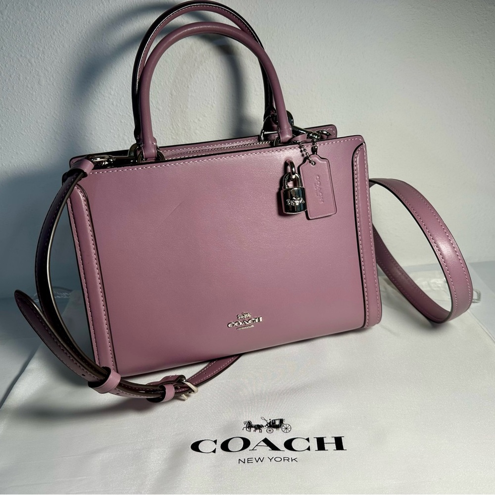 COACH Outlet: Lilac Glove-Tanned Leather Small Purse